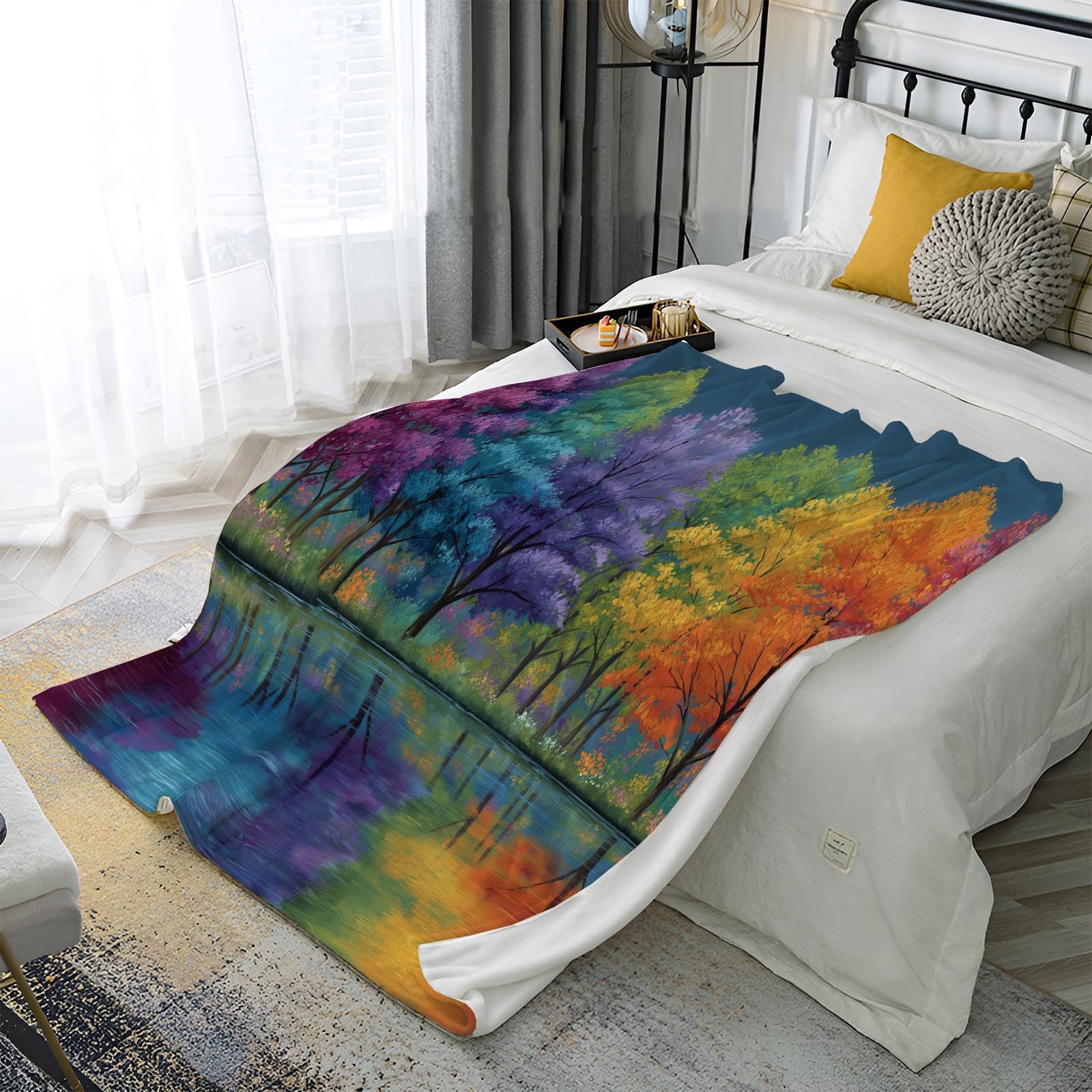 Plaid fausse fourrure peluche lit et canapé couverture épaisse douce 150x200
