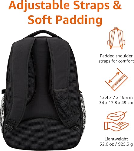 Miniatura 4 de Amazon Basics Mochila para laptop de hasta 17 pulgadas, color negro