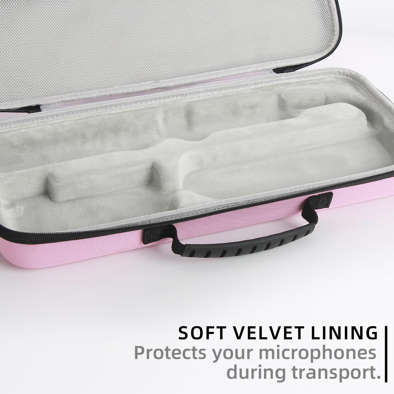 Funda rígida de viaje compatible con alisador de pelo Dyson Airstraight HT01 y fuente de alimentación, impermeable y a prueba de golpes, Pink, 1,5 pulgadas, Cary