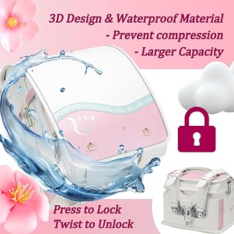 IwaiLoft Ransel Randoseru Backpack with Automatic Satchel for Girls, Japanese School Bag Embroidery PU Bookbag for Women