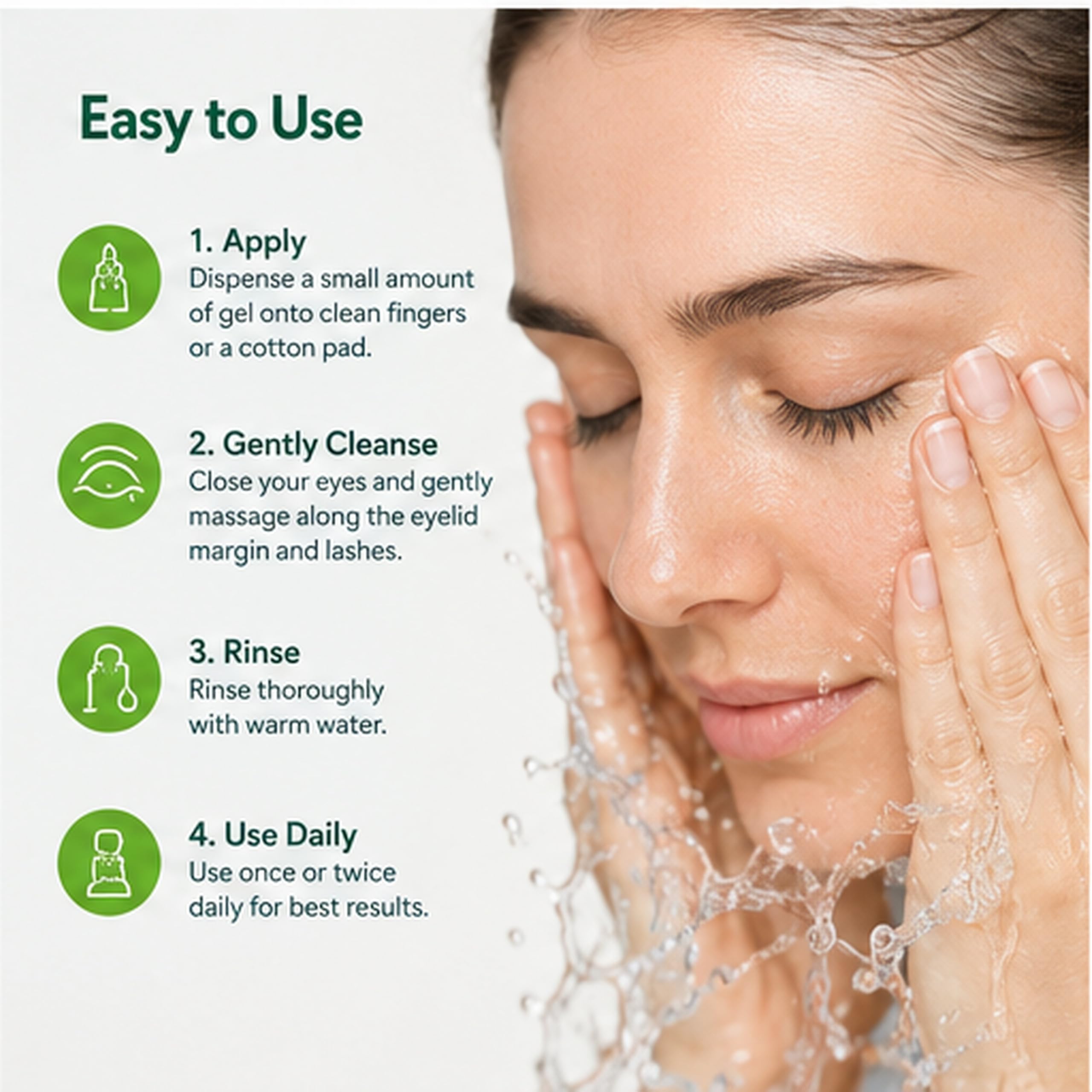 NOVEHA Demodex Gel Detergente Extra Forte per Palpebre - per Demodex, Mgd e Occhio Secco Con Pro-Vitamina B5, Olio di Tea Tree e Acido Ialuronico - Pulizia Morbida, Allevia Il Prurito Della Palpebra -