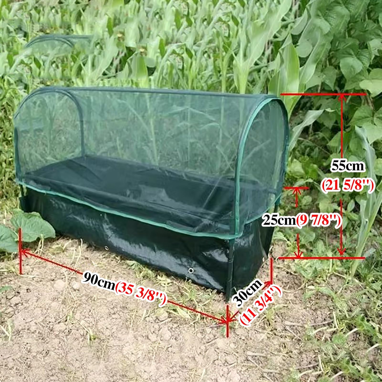 Rete Anti Insetti Gabbia per Orto con Rete da Giardino, Coperture per Piante in Rete per Frutta e Fiori All'aperto, Copertura per Aiuola con Telaio Antivento