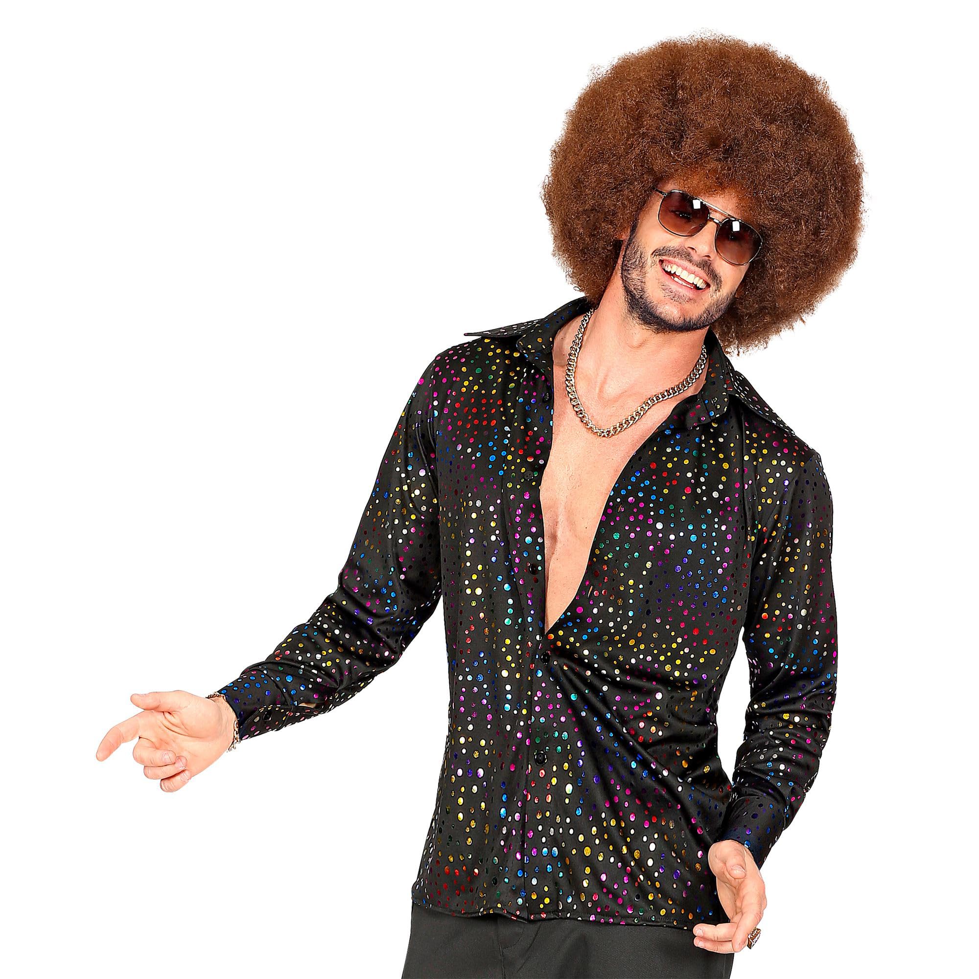 W WIDMANN MILANO Party Fashion - 70s shirt, disco style, men's shirt, fancy dress costumes