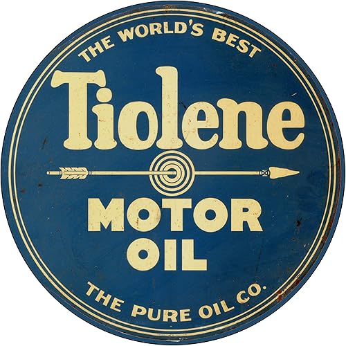 Miniatura 326 de Brotherhood Letrero de gas vintage de reproducción de letreros de metal vintage, letrero redondo de metal para garaje y hogar, 8 pulgadas de Nourse