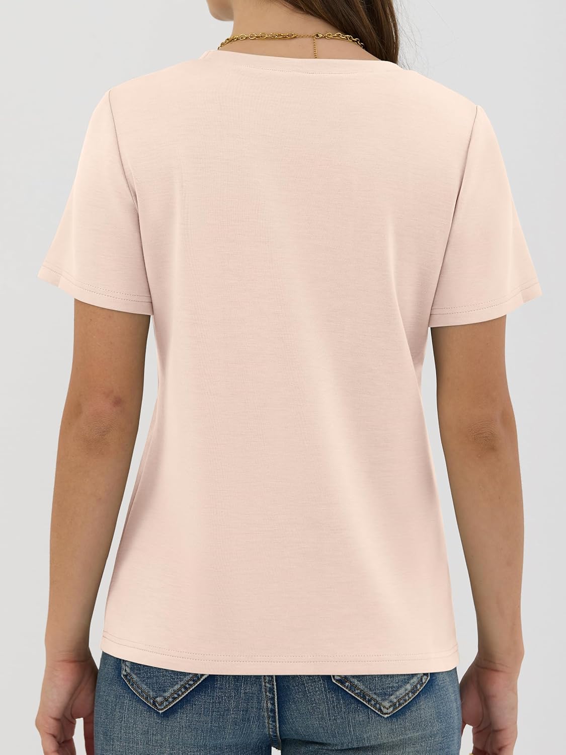 ANRABESS Women Short Sleeve Tops Summer Basic Tee Wrinkle-Free Trendy Cute T Shirts 2026 Spring Business Casual Outfits - Image 6