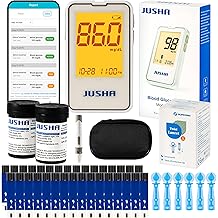 G-427B Bluetooth Blood Glucose Monitor Kit With Free APP - No Coding, 0.7&micro;L Blood Sample, 5s Test, Large Backlit Display with 100 Strips &amp;100 Lancets