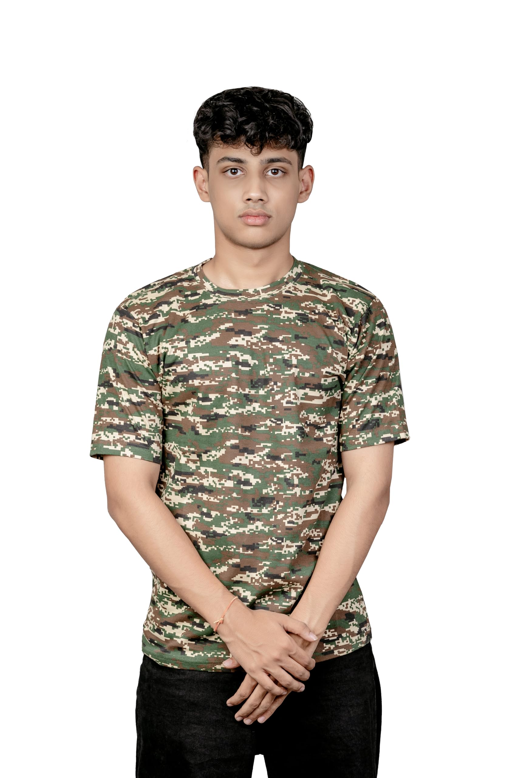 Army Print T-Shirt Men’s Camouflage Printed T-Shirt | Cotton Blend | Regular Fit | Half Sleeve Casual Tee-picture-13