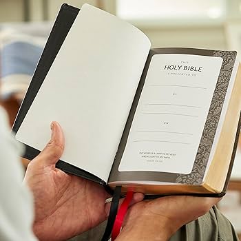 RSV Personal Size Bible with Cross References, Black Genuine