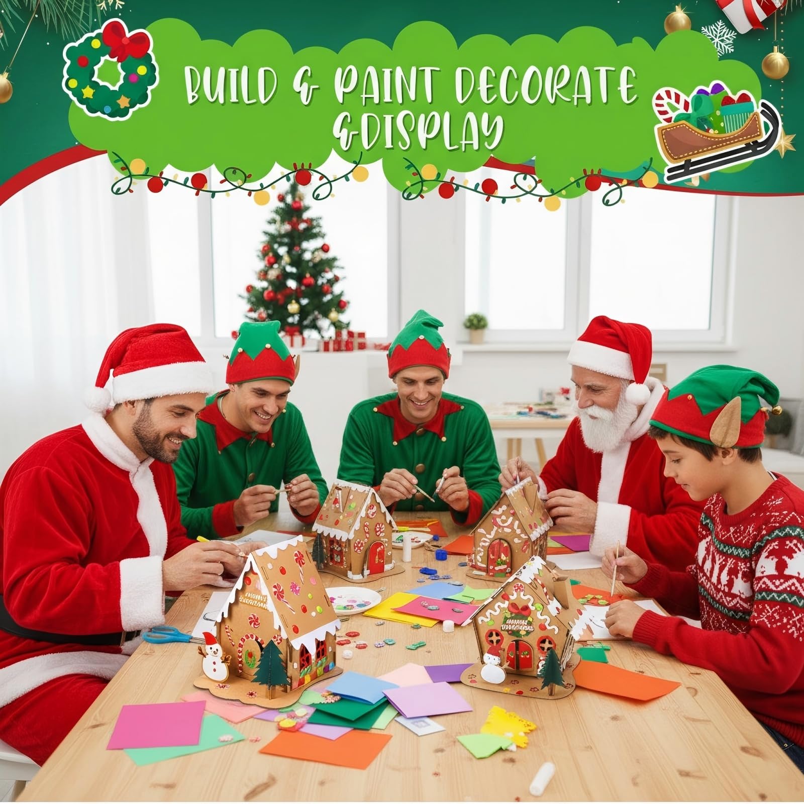 Snapklik.com : Libima 36 Set Gingerbread House Set Bulk Christmas ...