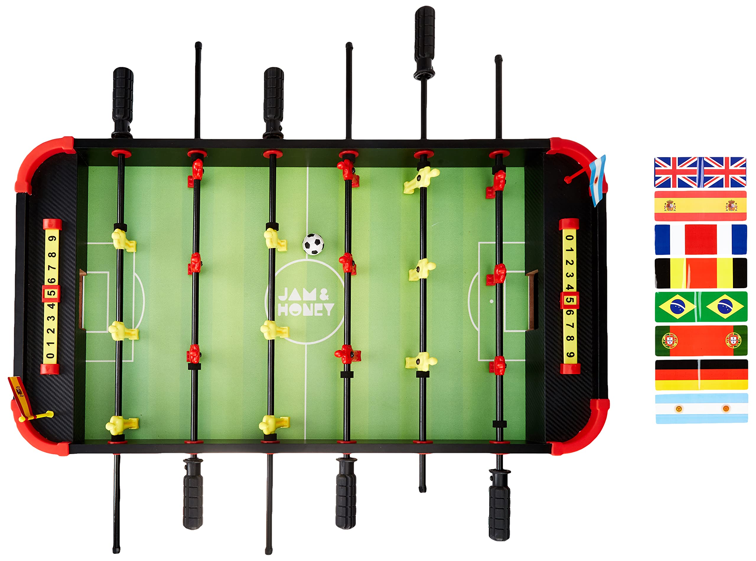 Amazon Brand - Jam & Honey Foosball (Big) | Table Soccer Game for Adults/Kids - Indoor Sport Multicolor, 4, 69L x 37W x 23H CM - Image 5 thumbnail