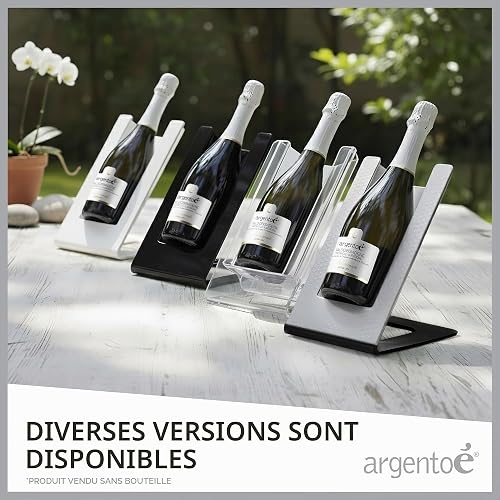 argentoè Gelette Wine Cooler - Bottle Cooler and Thermal Bottle Holder for the Table - Champagne Cooler & Champagne Cooler Without Ice - Design Made in Italy (Black) - 8