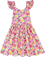 Vista 128 de Vestido de verano para niña, de algodón, con diseño floral