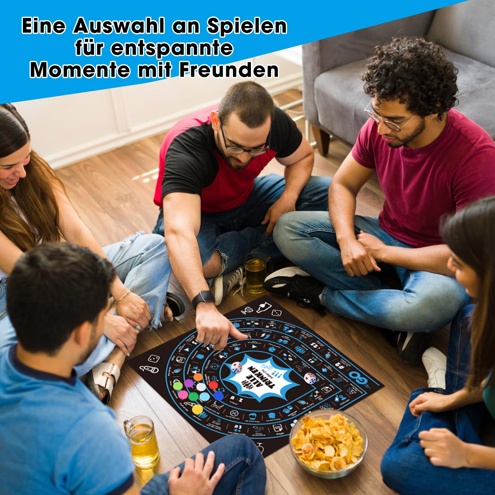 Gioco Da Tavolo Per Feste: 2-8 Giocatori, Dadi, Regalo Natale Compleanno