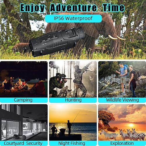 Miniatura 5 de Tookss Gafas de visión nocturna monocular digital de visión nocturna 1080p para oscuridad monoculares infrarrojos de viaje guardar fotos y videos