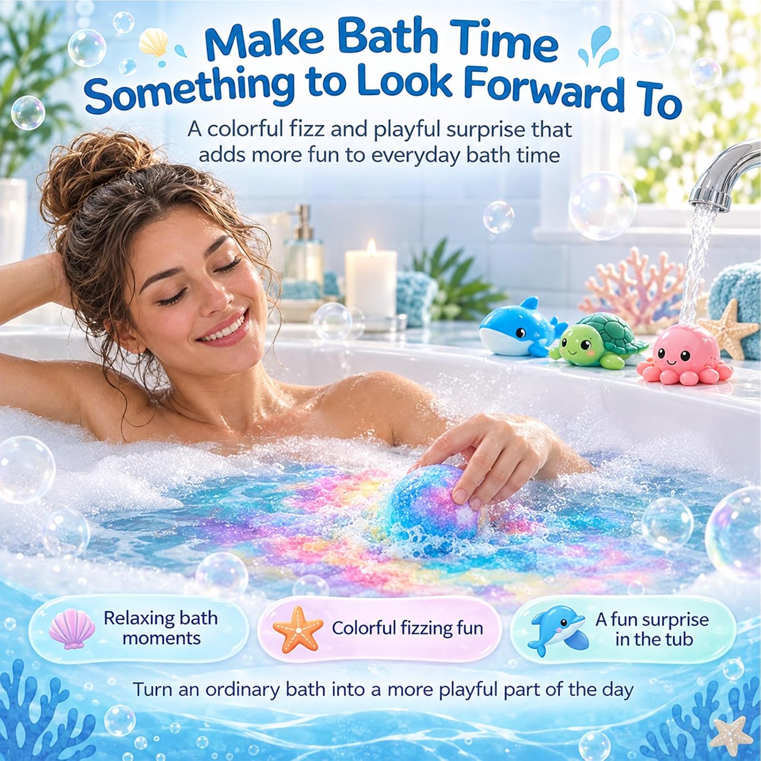12 Pack Bath Bombs with Toys Inside,2027 Upgraded Bubble Bath Fizzies