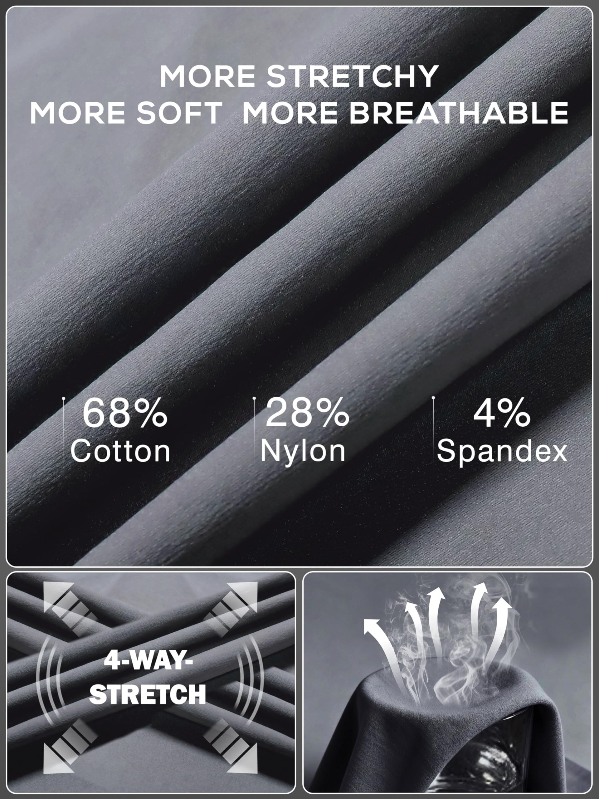NATUVENIX Pantalones de senderismo para hombre, de secado rápido, convertibles, para pesca, con cremallera, ligeros, para hombre, para viajes al aire libre