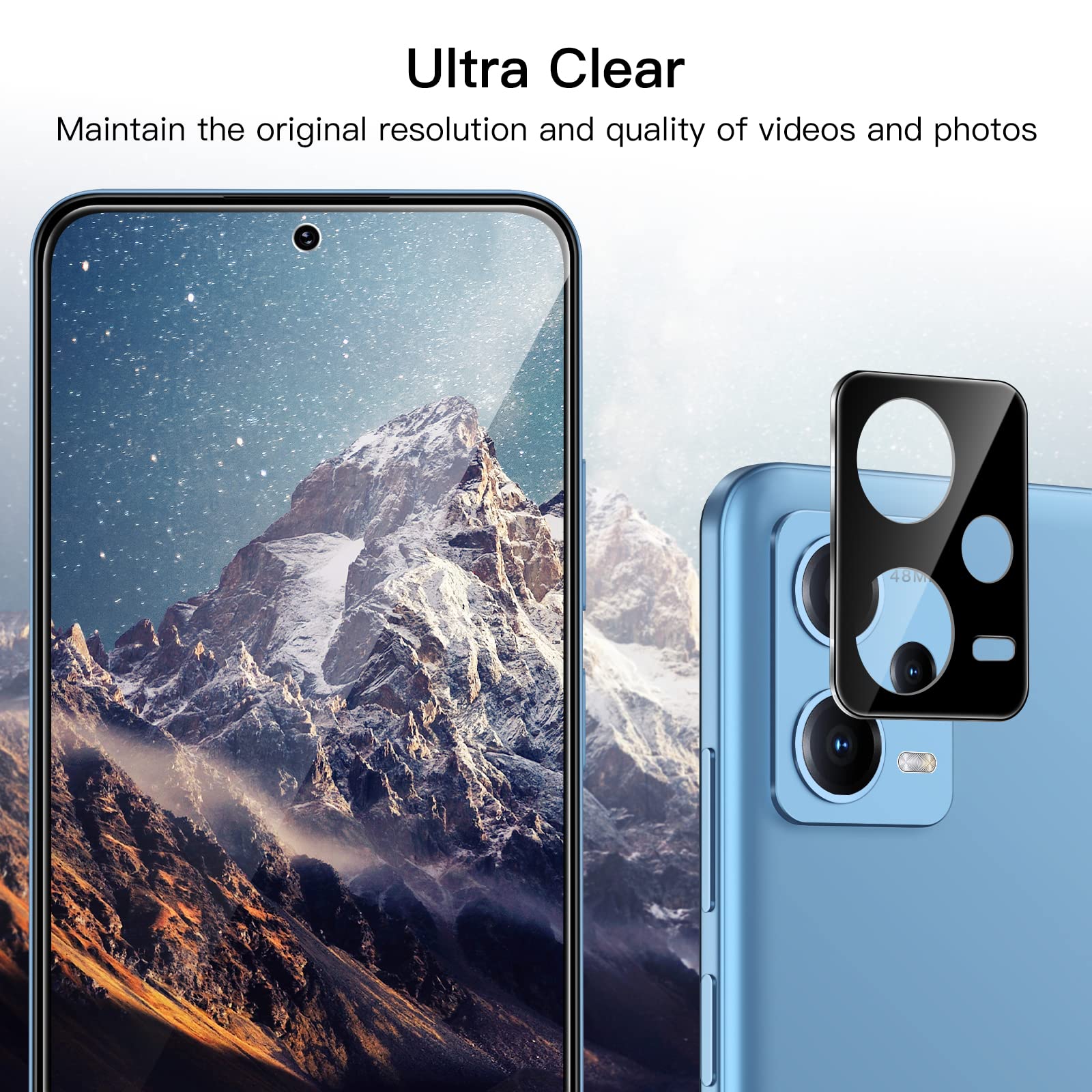 JETech Pellicola Protettiva per Samsung Galaxy A15 4G / 5G 6,5 Pollici con Protezione Lente Fotocamera, Vetro Temperato Film, HD Chiaro, Pacco da 2