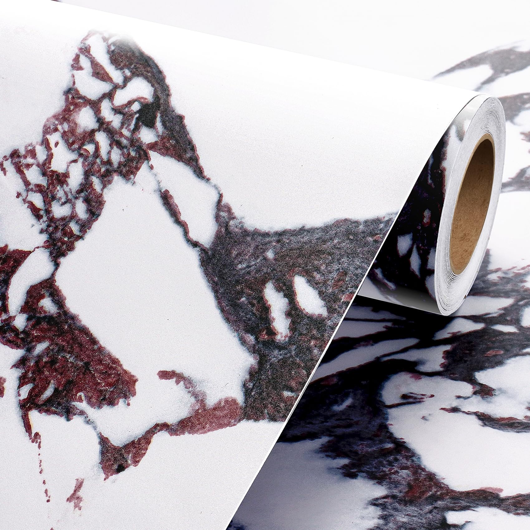 Papel de contacto de mármol elegante de PVC para encimeras de cocina