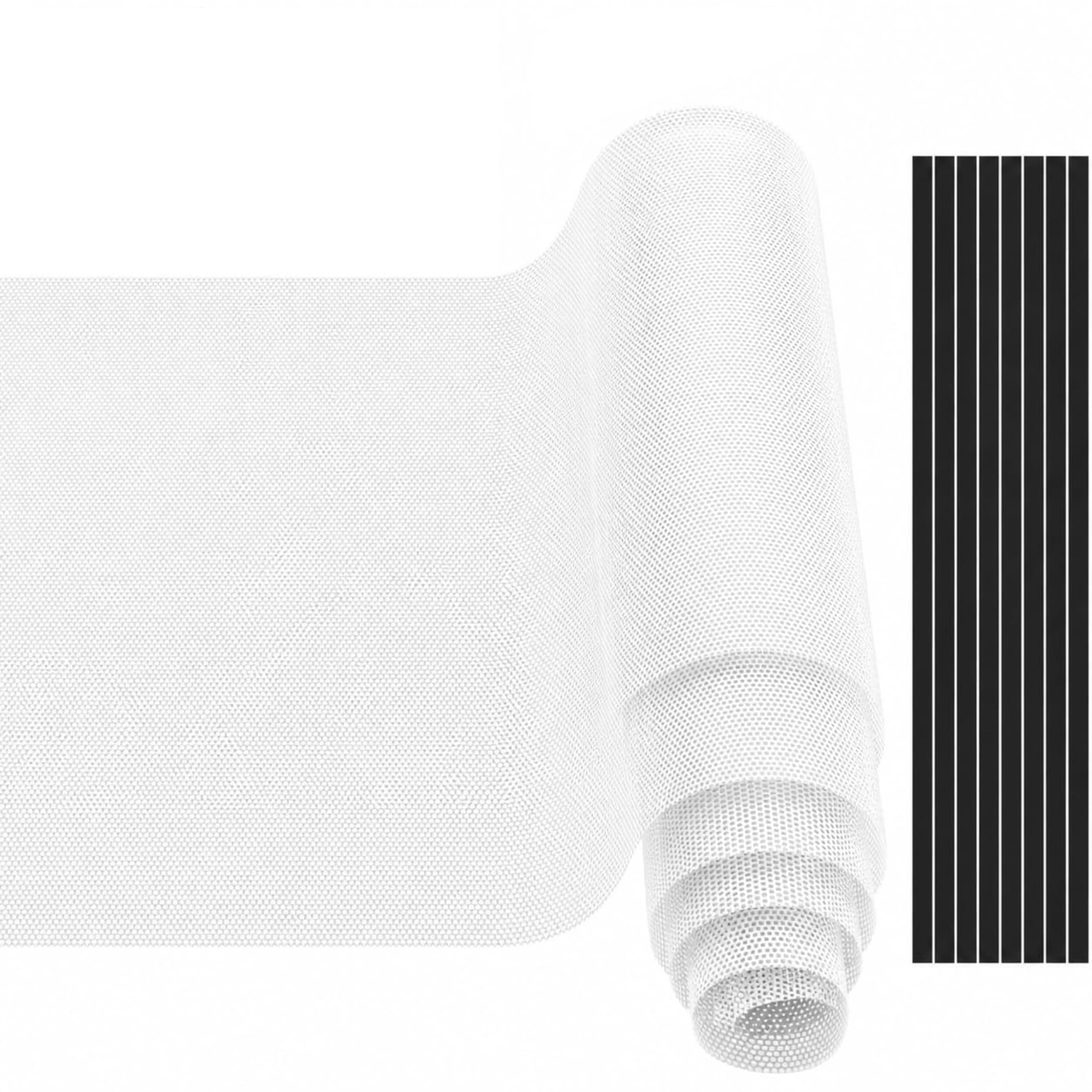 2 Stück Staubschutzfilter für Computergehäuse, 1200 x 300mm, Staubfilterabdeckung aus PVC, Staubdichte Filterabdeckung, PC-Netzgitter mit Magnetstreifen, Computer Kühlerlüfter,Staubfilter für PC, Weiß