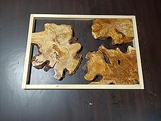 Live Edge Olive Root Slabs Set for DIY Epoxy Projects, Ready to be Resin Table, Cleared Wood Slabs for Epoxy Resin Projects 16”x24” (1" Thickness)