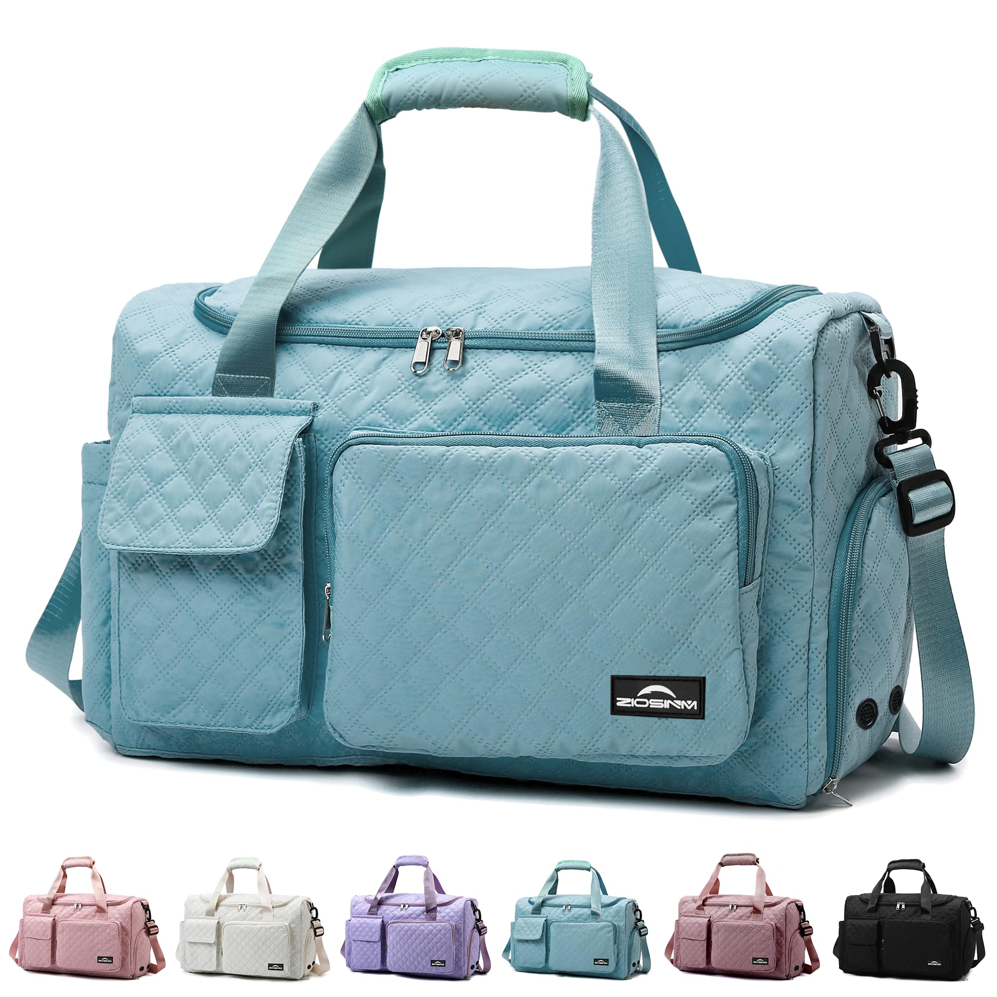 ZIOSINM Sporttasche Damen，Reisetasche mit Nassfach und Schuh