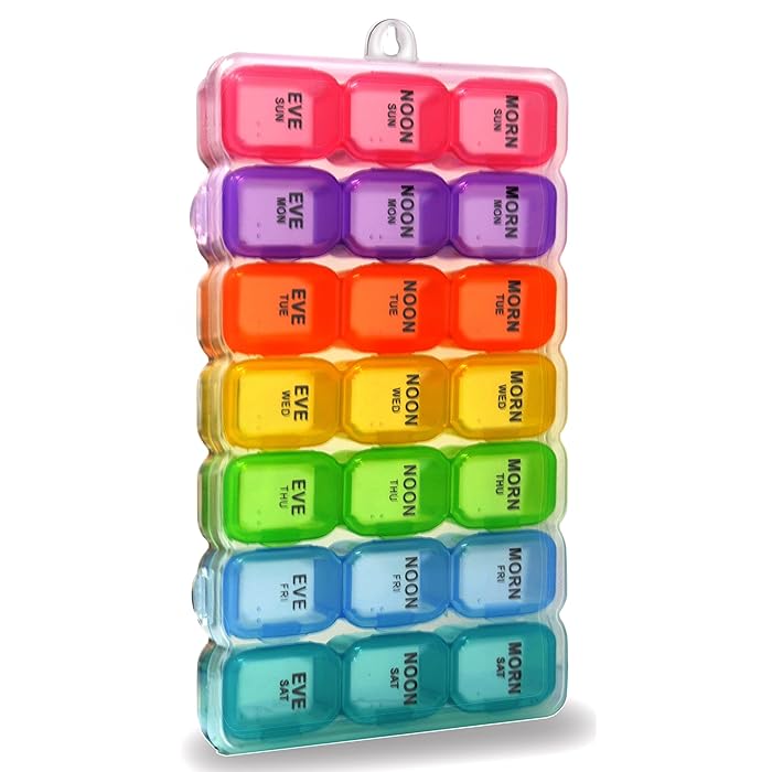 Buy 7 Days Pill Organizer Tablet Box Weekly Medication Case Daily AM