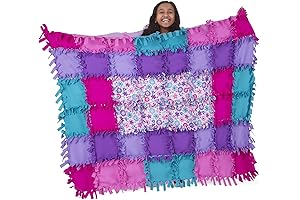 Melissa & Doug Fleece Quilt Kit: Creative No-Sew Experience for Kids 6 and Up