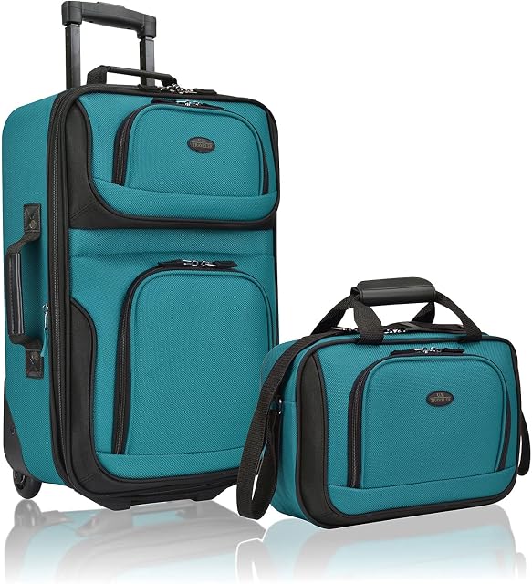 États-Unis Traveler Ensemble de bagages à main extensibles en tissu robuste de Rio unisexe-adulte