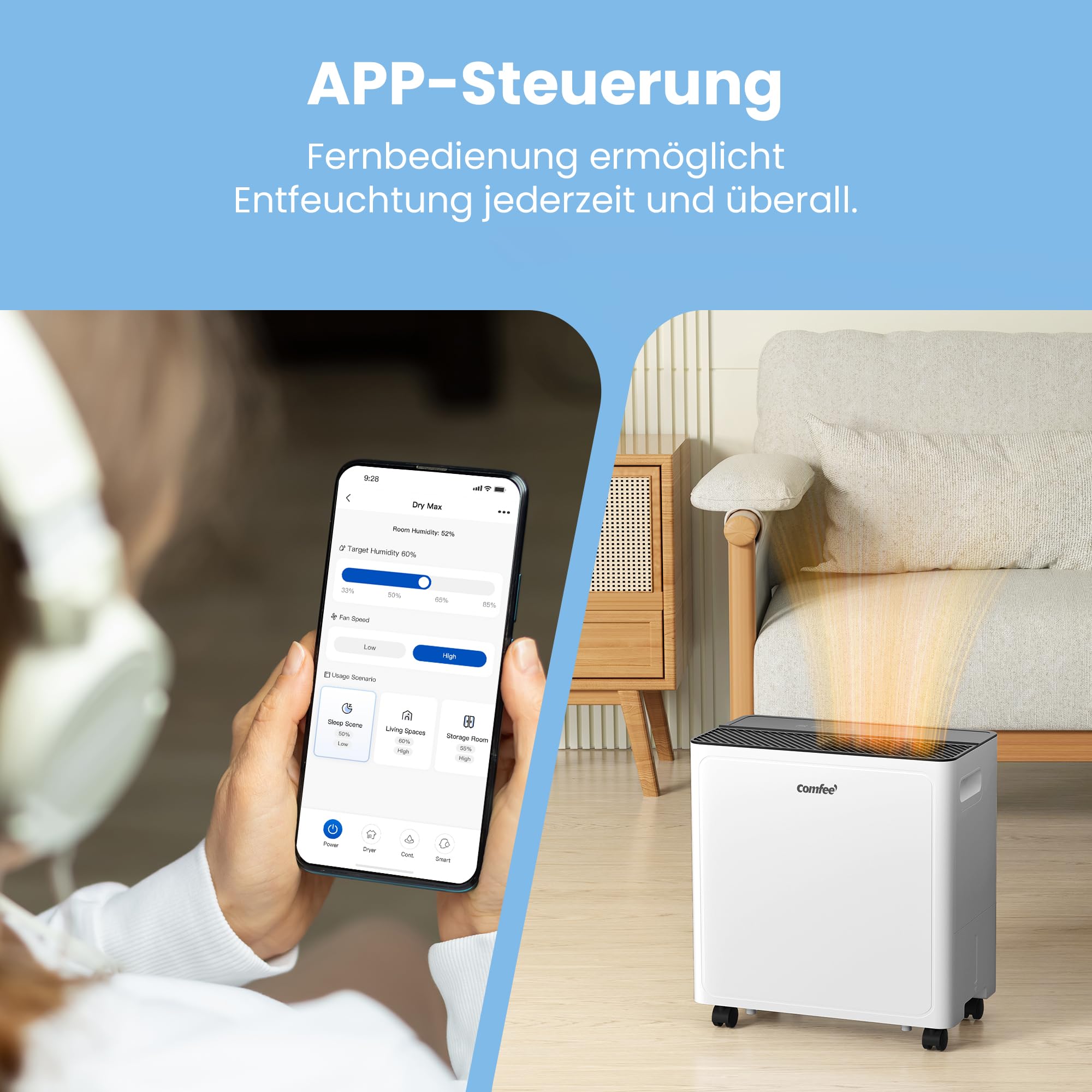 Comfee CDDAE-30DEN7-QA3 Luftentfeuchter/Tag für bis zu 73㎡ 30L – Bild 3