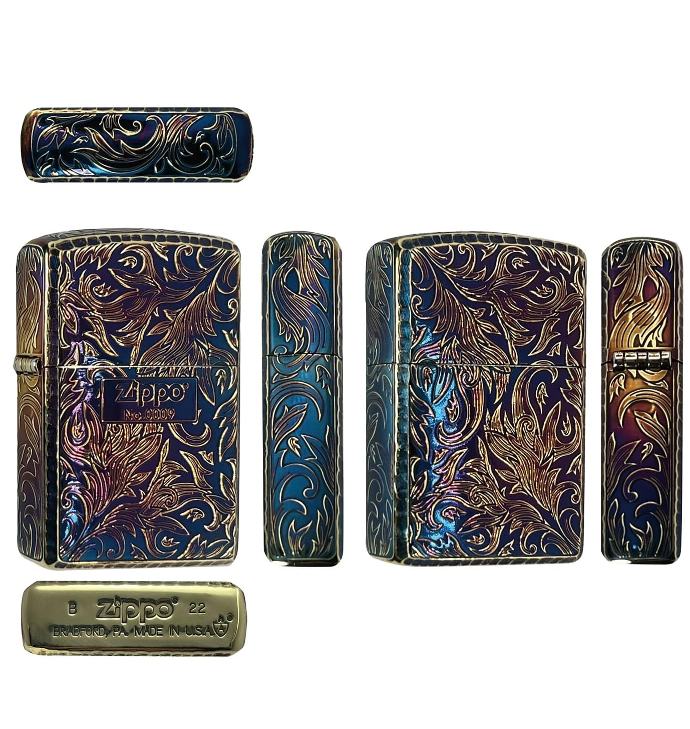 Amazon.co.jp: ZIPPO(ジッポー）アーマー限定 唐草 高級BOX付き 162GI