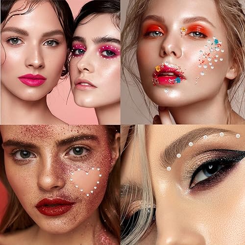 Miniatura 3 de 2232 piezas de joyas para la cara, calcomanías acrílicas para la cara, calcomanías de diamantes de imitación, calcomanías de diamantes de imitación