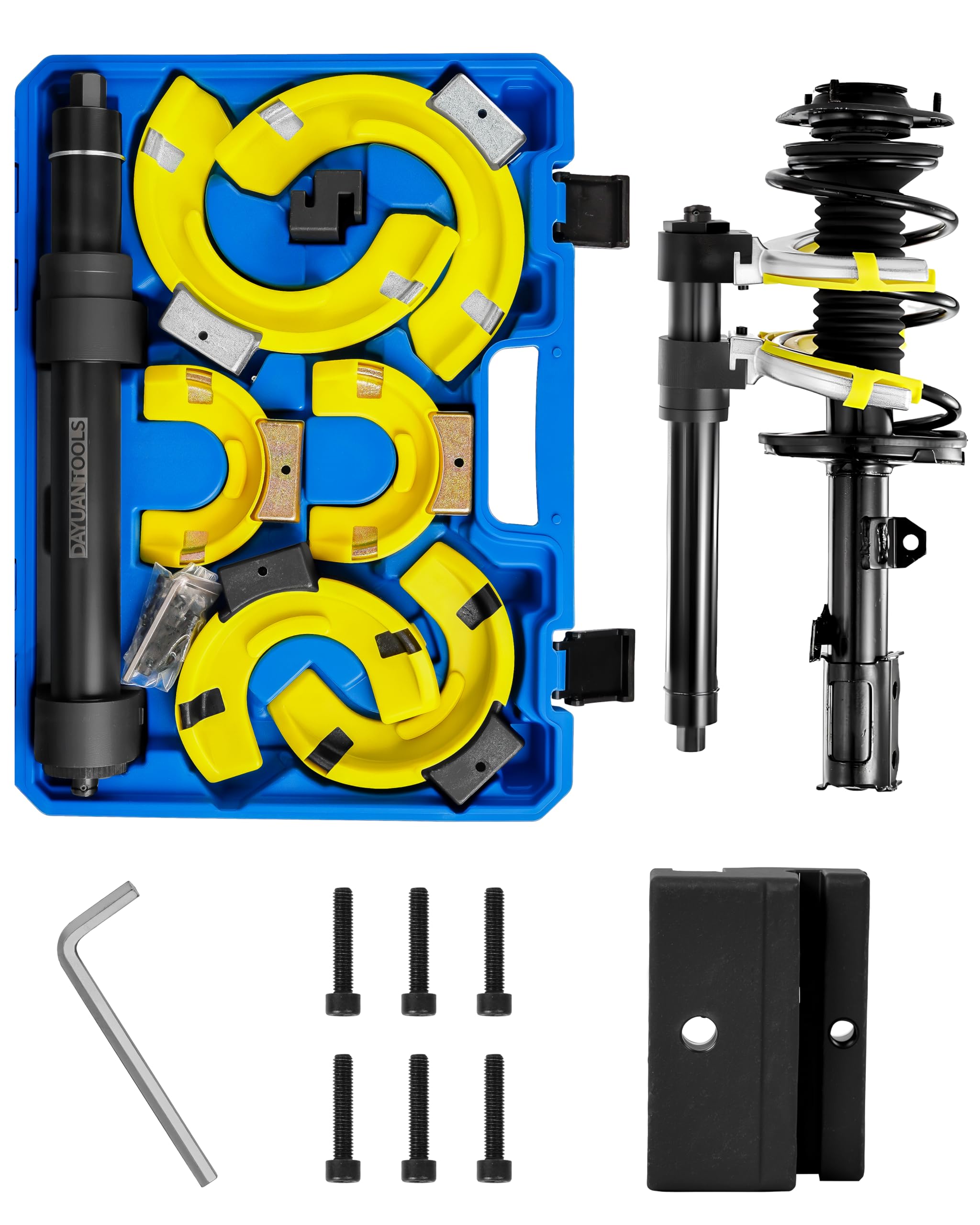 DAYUAN Compressore a Molla 1000kg Macpherson Strut Coil Spring Compressore Dumper Estrattore Tuorlo Protector
