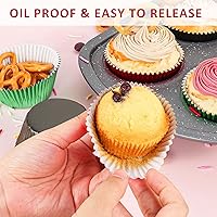 Vista 3 de Caperci Pink Foil Cupcake Muffin Liners Standard Size Baking Cups 150-Pack - Premium Greaseproof & Sturdy