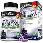 BioSchwartz Elderberry Capsules with Zinc and Vitamin C for Adults - Immune Support Vitamins for Women and Men - Black Sambucus Elderberry Vitamin C and Zinc - Multiminerals Supplement, 120 Count