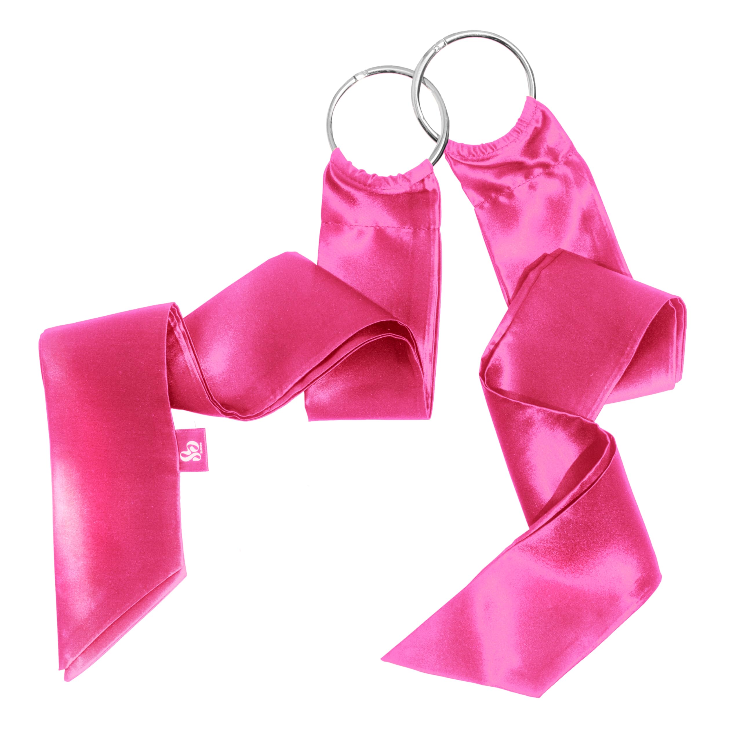 So Divine Silk Wrist Restraints, Pink Hand Ties with Clip-on Rings to Tie Your Partner’s Wrists, Ankles Together Or Clip to The Bed Frame Adjustable Silk Sash Bondage Handcuffs, Use As Blindfold.
