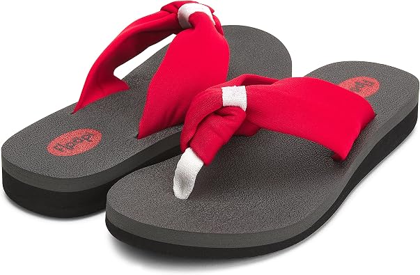 Floopi Womens Comfort Yoga Mat Knot Thong Flip Flop Sandal