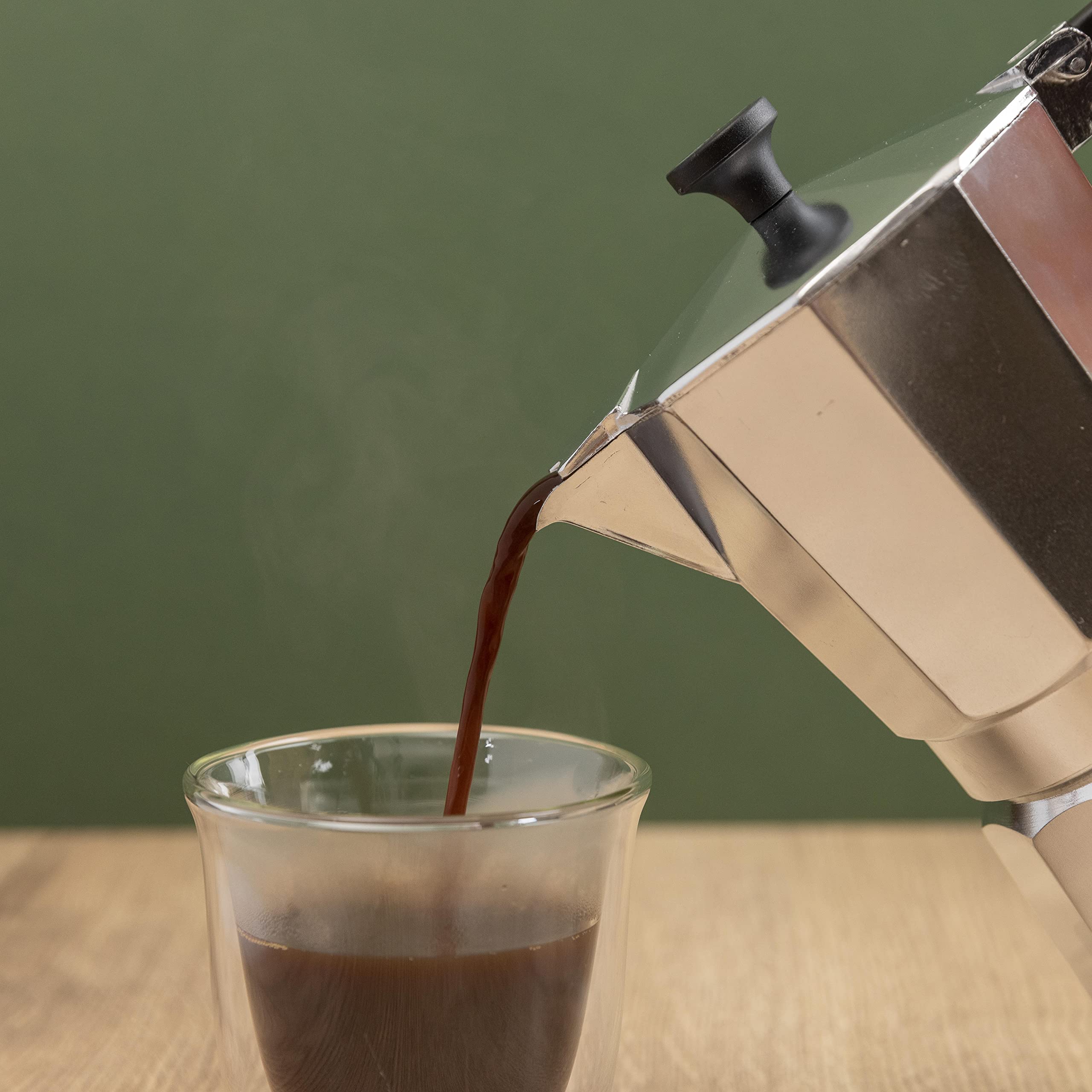La Cafetière Venice aluminiowy zaparzacz do espresso, 9 filiżanek, srebrny, w pudełku prezentowym
