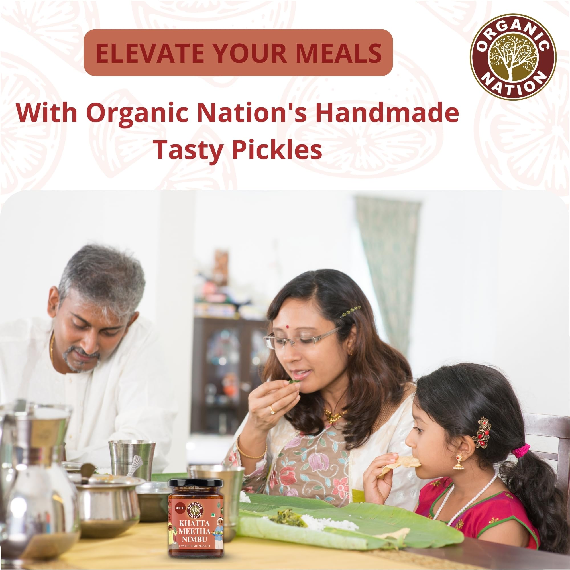 ORGANIC NATION Sweet Lemon Pickle - Delicious Khatta Meetha Nimbu Achar, Lemon Pickle, 300g, Natural Ingredients, No Preservatives, Perfectly Balanced Flavor, Vibrant Yellow 4
