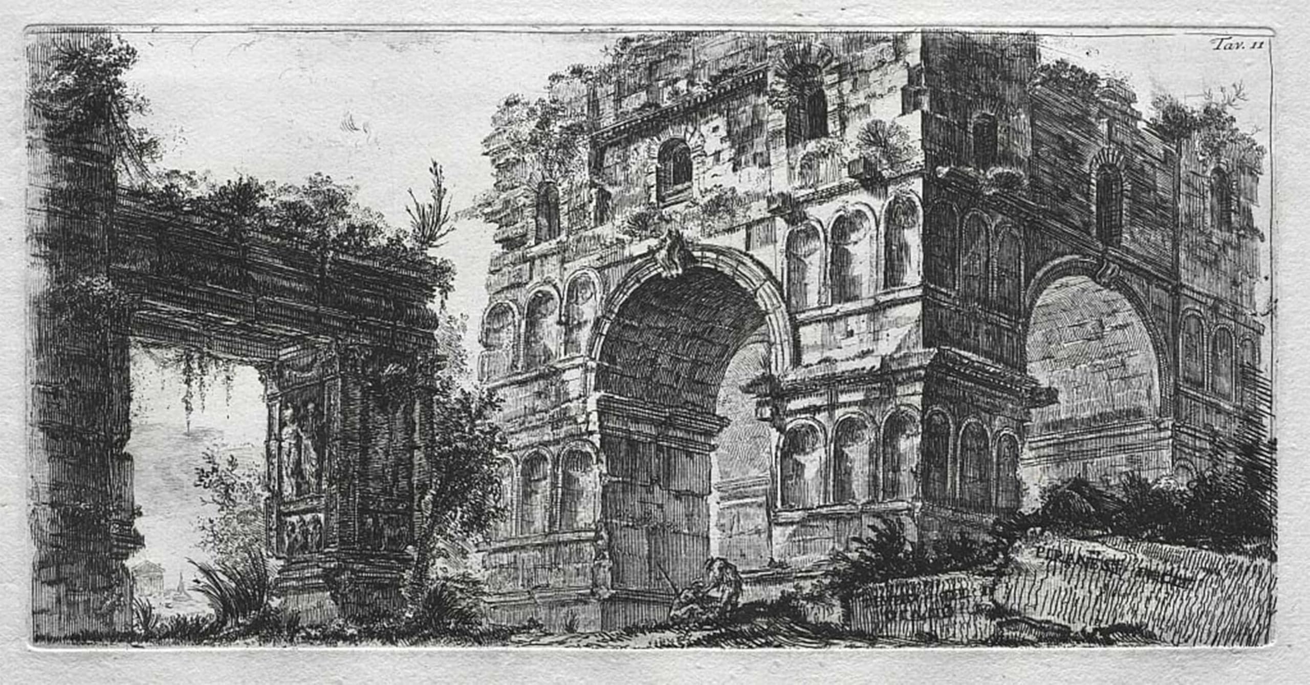 ARTXLXXBN Famous Painting Canvas Artwork Graffiti Print Tempio Di Diana by Battista Piranesi Portrait Canvas Image for Home Decor 60x90cm