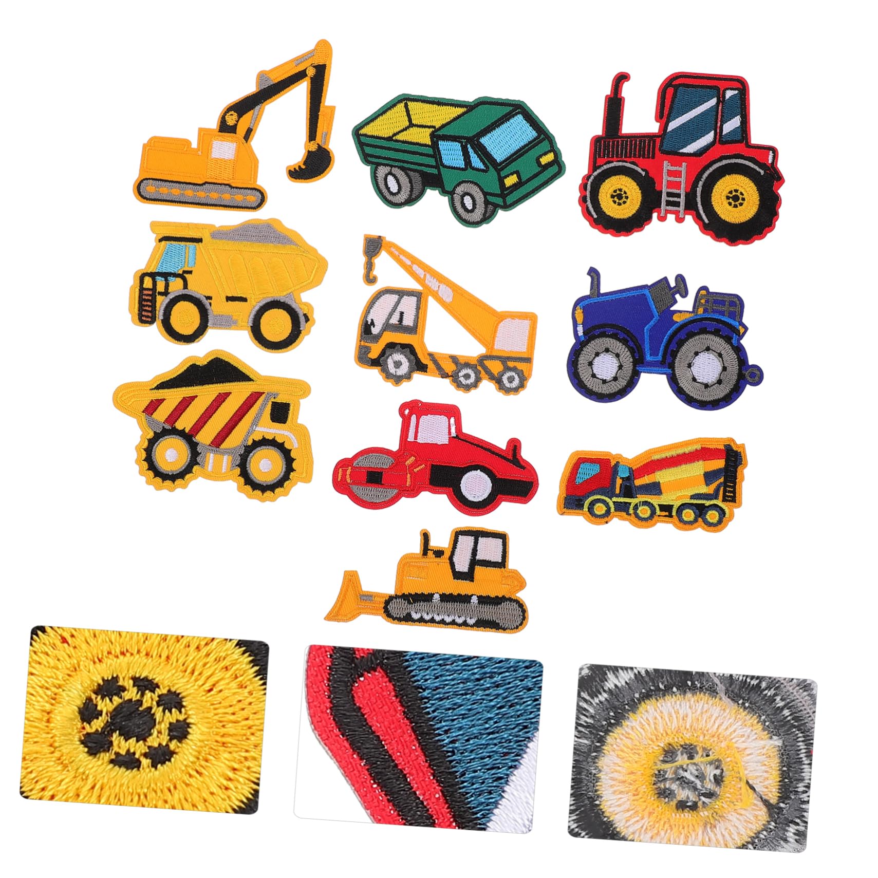 Angoily 5 Sätze Feuerwehrauto Stoffaufnäher Aufnäher Kinderkleidung Kleidung Maschen Ausbessern Reparatur Bestickter Stickerei 10 Stück * 5