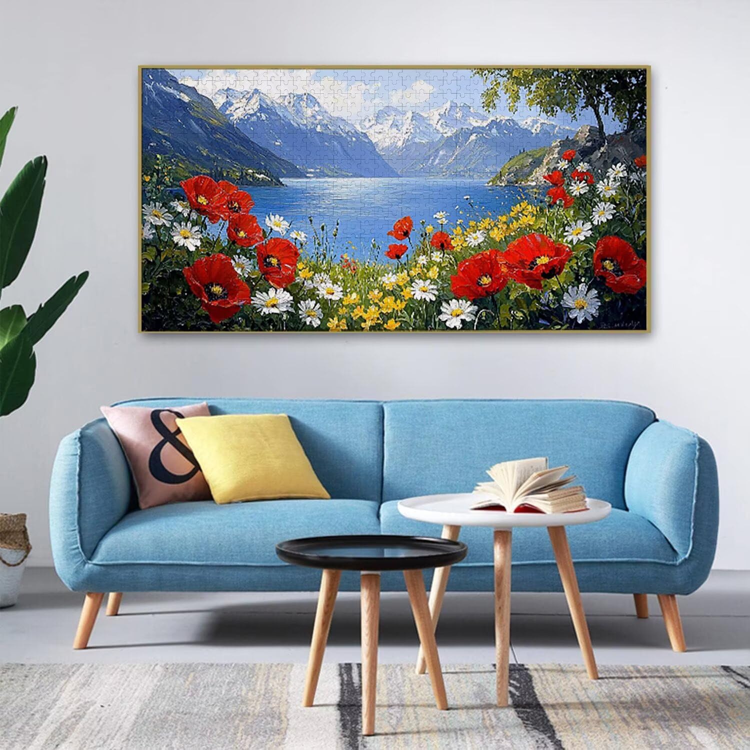 Puzzle dla dorosłych 1692 sztuk, puzzle krajobrazu jeziora, trudne, wymagające, puzzle idealnie pasują, napis na plecach, bez pudru, prezent dla seniorów (179x31cm) v377
