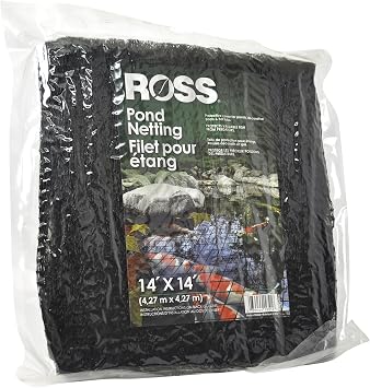 Ross 16514, 14 feet x 14 feet, Pond Netting Keeps Leaves Out of Pond, Protects Aquatic Animals from Predators Black, 14 feet x 14 feet,Ross Pond Netting Keeps Leaves Out of Pond, Protects Aquatic Animals from Predators Black, 14 feet x 14 feet