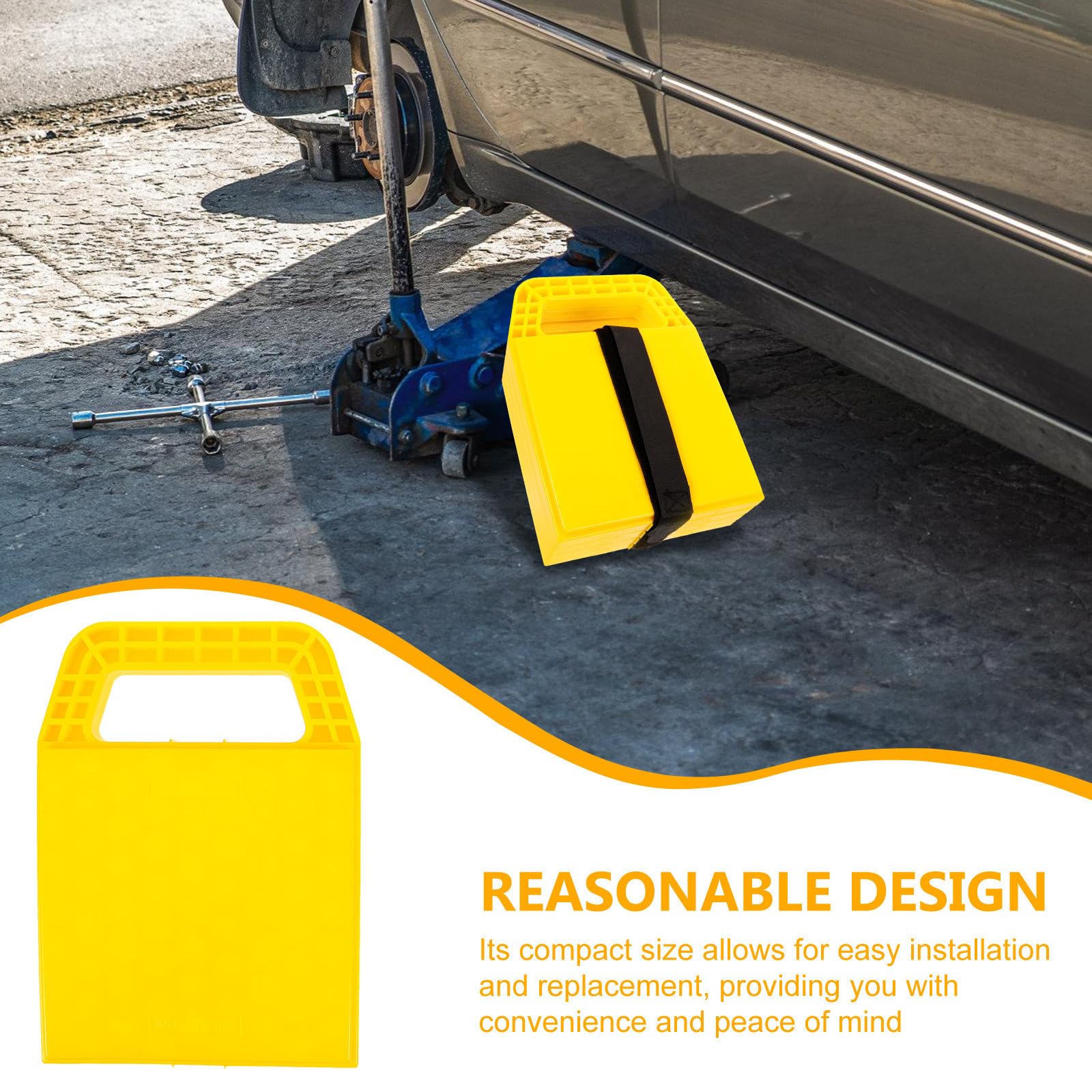 Patins de Vérin Stabilisateur PP Jaune pour VR, Lot de 4