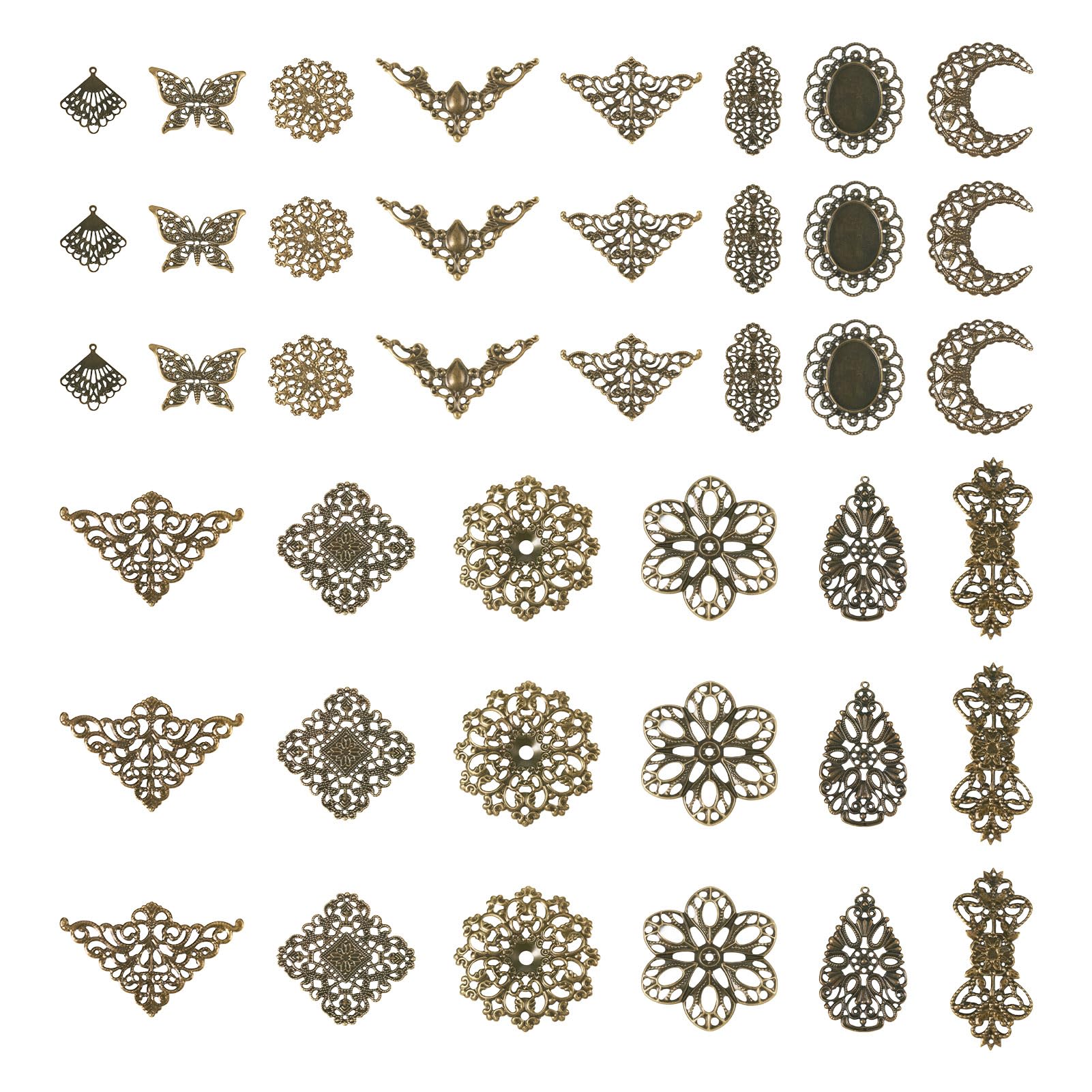 Ciondolo Di Loto Rotondo In Lega Di Zinco Da 20 Pezzi 16 Mm, Ciondoli - Foto 5