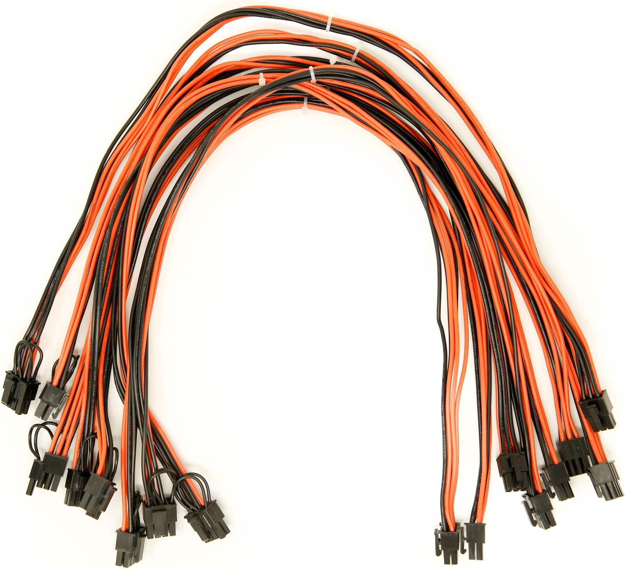 8 Pack 16 AWG UL 1007 Approved Wire 6 pin PCI to 6+2 pin Male to Male PCI Cable 24 inch Length pcie Cables