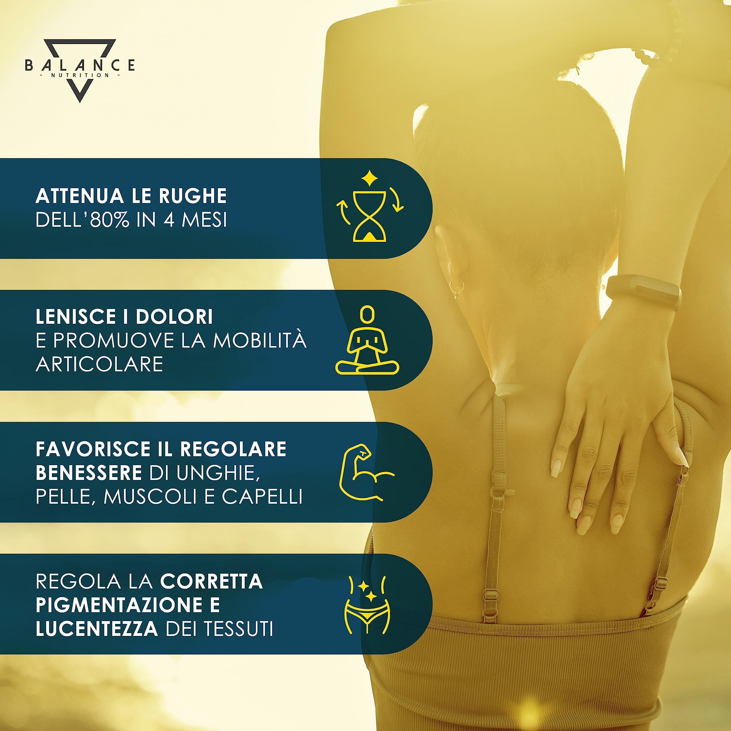COLLAGENE MARINO® - 200 Compresse (fino a 7 mesi di fornitura) con Acido Ialuronico | Collagene di tipo I, II e III con Complex di 7 attivi, Ovomet®, Vitamina C e Coenzima Q10