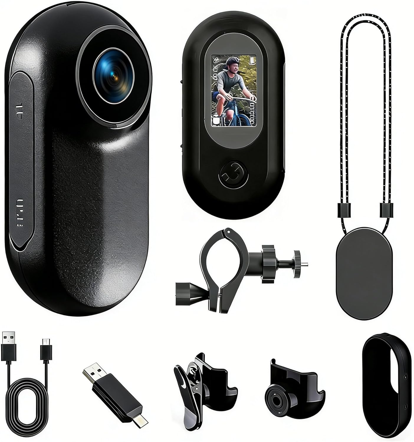 Mini Body Camera with 0.96" Screen, 1080P HD Wearable Action Camera with Audio, One-Key Recording Small Video Recorder for POV Vlog, App-Free Portable Cam for Sports & Security,(No SD Card)