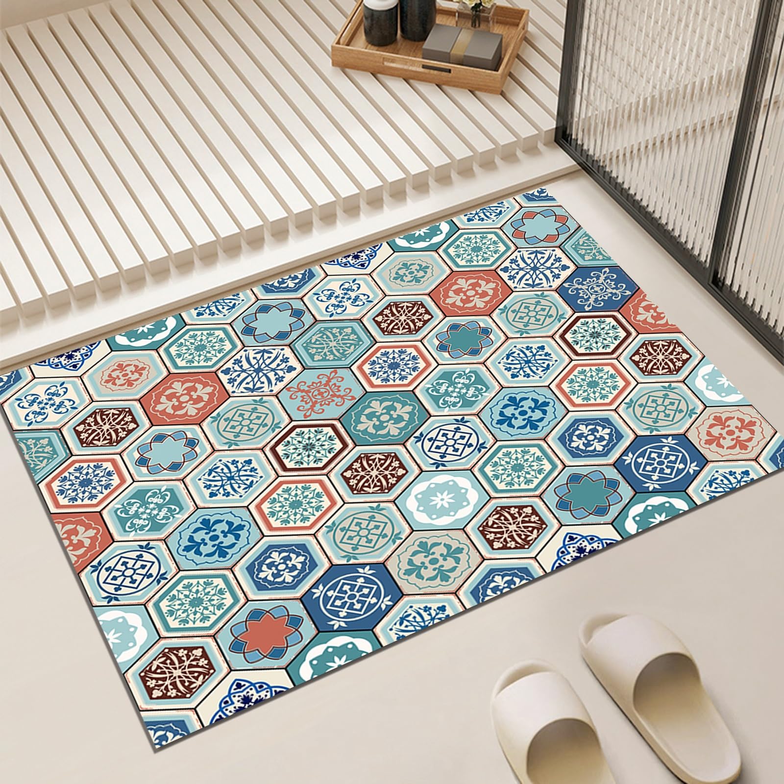 Handgemaakt Kelim Vloerkleed 70 Cm X 140 Cm - Naturel Wol Tapijt Kilim Uit Egypte Handgeweven Loper Tapijt Woonkamer Tapijt173150