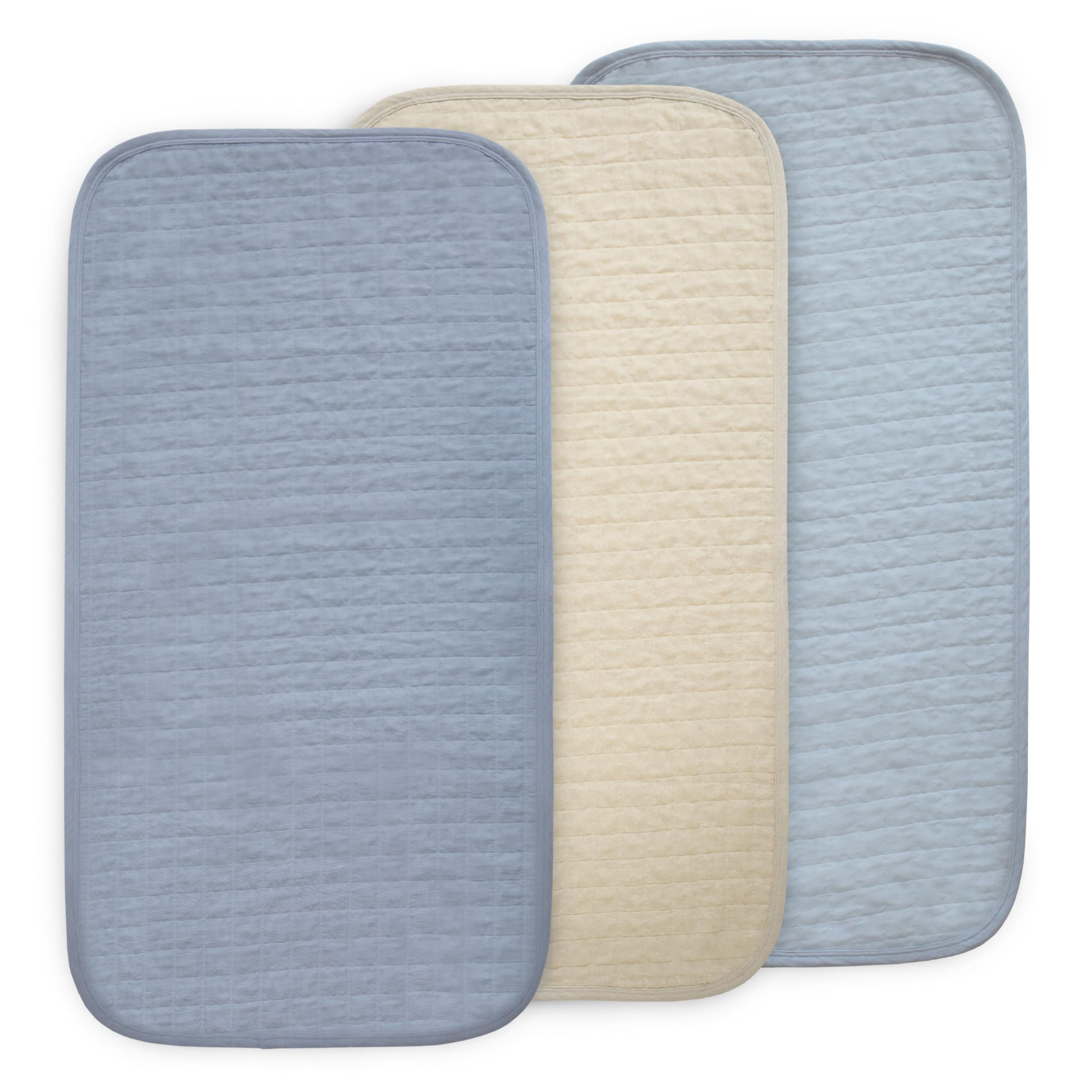 Water Repellent Changing Pad Liners | Made with Organic Cotton | Set of 3 (Blue Combo)