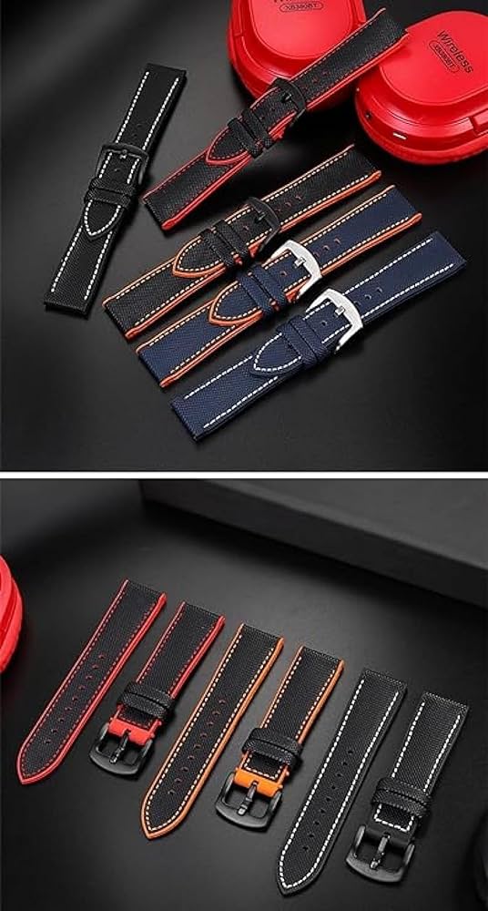 Amazon.co.jp: 時計バンド 腕時計ベルト フッ素ゴム+優質